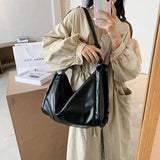 PU Leather Shoulder Bags for Women Handbags Large Capacity Travel Totes