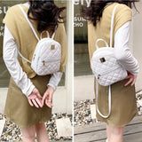 PU Leather Shoulder Mini Backpack Multi-Function Phone Pouch Pack