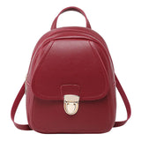 PU Leather Shoulder Mini Small Backpack Women Teenage Multi-Function Phone Pouch