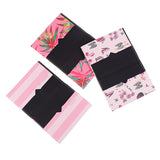 PU Leather Signature Striped Women Travel Passport Holder Cover
