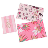 PU Leather Signature Striped Women Travel Passport Holder Cover
