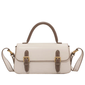 Classic Style PU Leather Shoulder Bag Top Handle Handbag
