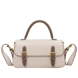 Classic Style PU Leather Shoulder Bag Top Handle Handbag