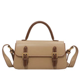 Classic Style PU Leather Shoulder Bag Top Handle Handbag