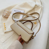 Classic Style PU Leather Shoulder Bag Top Handle Handbag
