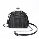PU Leather Small Shoulder Messenger Bags For Women Chain Rivet Lock Crossbody Ba