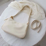 PU Leather Soft Shoulder Bags Women Underarm Minimalist Cross Body