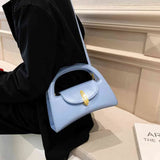 PU Leather Solid Messenger Bag Flap Lady Crossbody Bag for Women