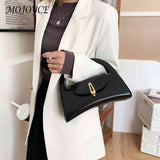 PU Leather Solid Messenger Bag Flap Lady Crossbody Bag for Women