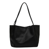 PU Leather Solid Women Shoulder Shopping Bag Casual Ladies Large Capacity Tote H