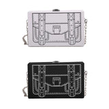 Cartoon Chain Shoulder Bag PU Leather Square Crossbody Purse