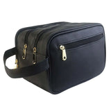 Waterproof PU Leather Toiletry Bag for Men Women