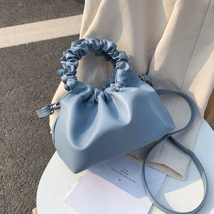 Women's PU Leather Tote Bag Solid Shoulder Messenger Handbag Travel Tote