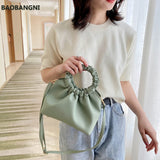 PU Leather Tote Bags For Women Solid Cloud Bag Female Crossbody