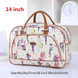 PU Leather Travel Tote Bags Large Feminine Overnight Weekend Duffle Organizer