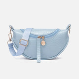 Crocodile Pattern Chest Bag for Women Zipper Shoulder Messenger Handbags