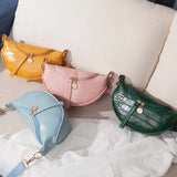 Crocodile Pattern Chest Bag for Women Zipper Shoulder Messenger Handbags