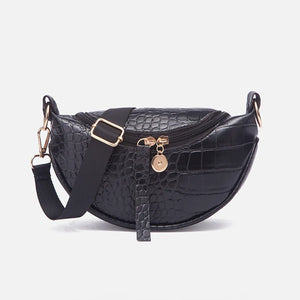 Crocodile Pattern PU Leather Chest Bag Women's Shoulder Messenger Handbags