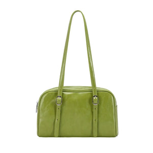 Green PU Leather Underarm Bag for Women All-matching Shoulder Bag