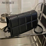 Plaid PU Leather Underarm Bag Soft Casual for Weekend Vacation Travel