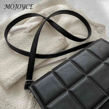 Plaid PU Leather Underarm Bag Soft Casual for Weekend Vacation Travel