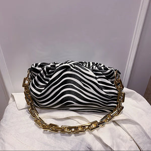 Cloud Shape PU Leather Underarm Crossbody Shoulder Bag for Women