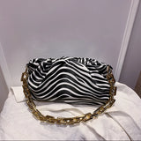 Cloud Shape PU Leather Underarm Crossbody Shoulder Bag for Women