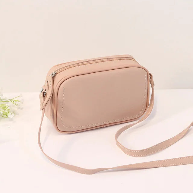 Vintage Women Crossbody Bag High Shoulder Small Solid Square Bag