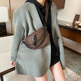 Crocodile Waist Bag Women Phone Purse Travel Shoulder Bag Fanny Pack
