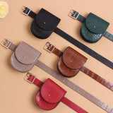Women's PU Leather Waist Bag Fanny Pack Retro Mini Travel Chest Belt Bag
