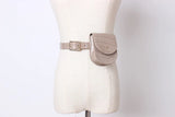 Women's PU Leather Waist Bag Fanny Pack Retro Mini Travel Chest Belt Bag