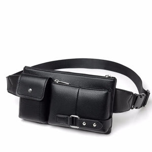 PU Leather Waist Packs Phone Belt Bags Travel Fanny Pack