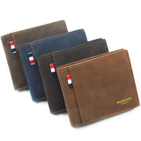 Men's Casual Short Wallet Small Clutch Male PU Leather Purse