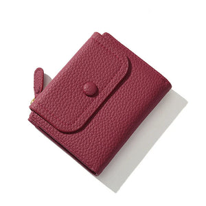 PU Leather Wallet Women's Short Wallet Card Holder Money Bag Purse
