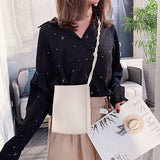 PU Leather Weave Belt Crossbody Small Square Messenger Bag for Women Girls