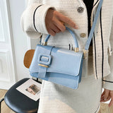 PU Leather Woman Handbag Female Shoulder Bag Messenger Small Square B