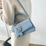 PU Leather Woman Handbag Female Shoulder Bag Messenger Small Square B
