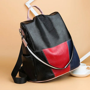 PU Leather Women Backpack Anti-Theft Shoulder Bag Large Capacity