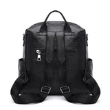 PU Leather Women Backpack Travel Large Capacity School Bags Patchwork Mochila