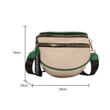 PU Leather Women Crossbody Chest Bag Zipper Fanny Phone Pouch Saddle Purse
