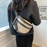 PU Leather Women Crossbody Chest Bag Zipper Fanny Phone Pouch Saddle Purse