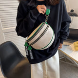 PU Leather Women Crossbody Chest Bag Zipper Fanny Phone Pouch Saddle Purse