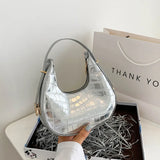 PU Leather Women Handbag Purses Vintage Double Zipper Half Moon Crescent