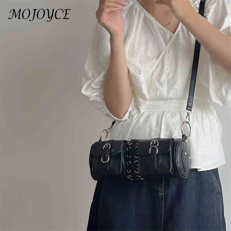 Soft PU Leather Women Messenger Bag Bandage Crossbody Bag