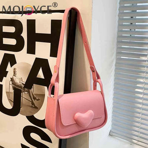 PU Leather Women Messenger Bag Love Clasp Crossbody Bag