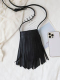Vintage Fringe Tassel Women's Phone Bag Small Crossbody Bag