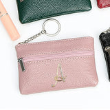 Pink PU Leather Key Bag Organizer Pouch Business Key Case