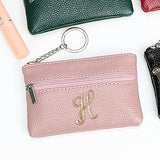 Pink PU Leather Key Bag Organizer Pouch Business Key Case