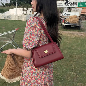 PU Leather Women Purse Handbags Retro Ladies Small Shoulder Armpit Bag