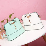 PU Leather Women Shoulder Bag Vintage Mini Crossbody Bag Deer Pendant Handbag